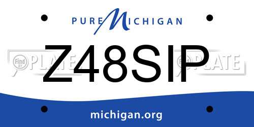 Z48SIP Michigan License Plate