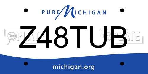 Z48TUB Michigan License Plate