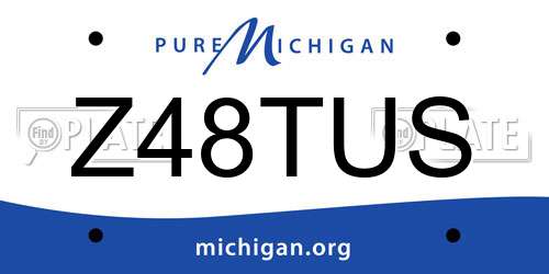 Z48TUS Michigan License Plate