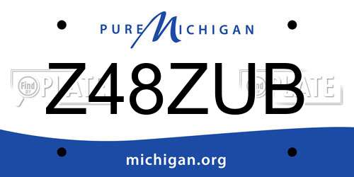 Z48ZUB Michigan License Plate