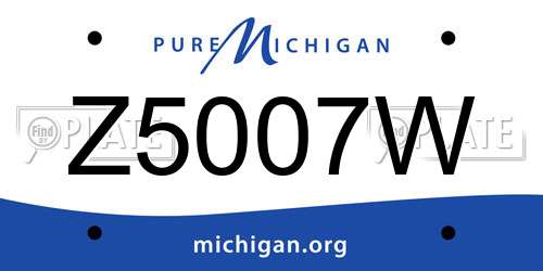 Z5007W Michigan License Plate