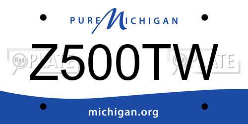 Z500TW Michigan License Plate