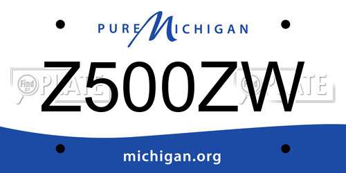 Z500ZW Michigan License Plate