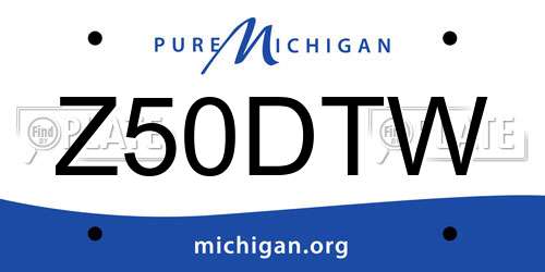 Z50DTW Michigan License Plate