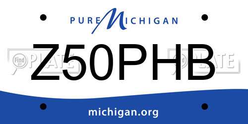 Z50PHB Michigan License Plate