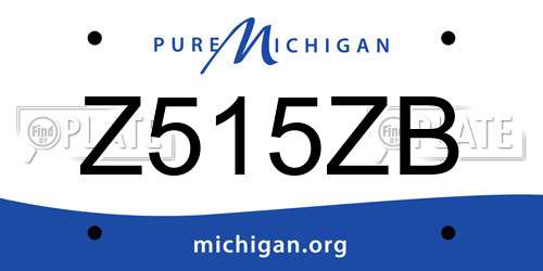 Z515ZB Michigan License Plate