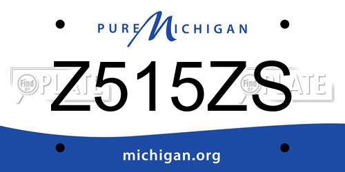 Z515ZS Michigan License Plate