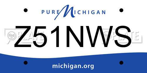 Z51NWS Michigan License Plate