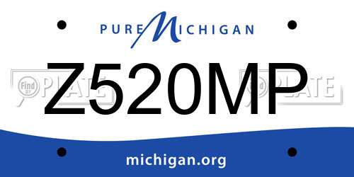 Z520MP Michigan License Plate