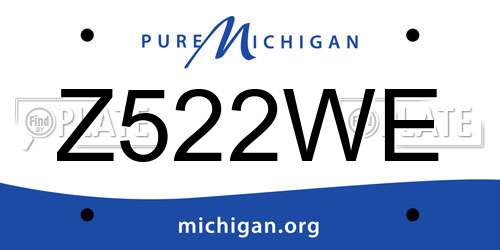 Z522WE Michigan License Plate