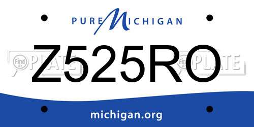 Z525RO Michigan License Plate