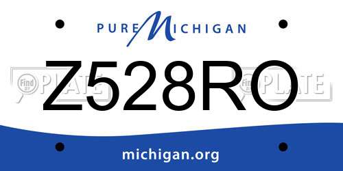 Z528RO Michigan License Plate