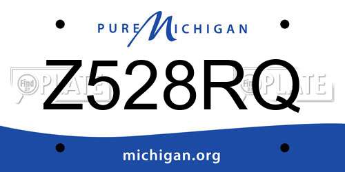 Z528RQ Michigan License Plate
