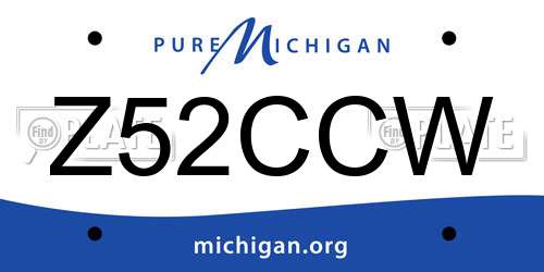 Z52CCW Michigan License Plate