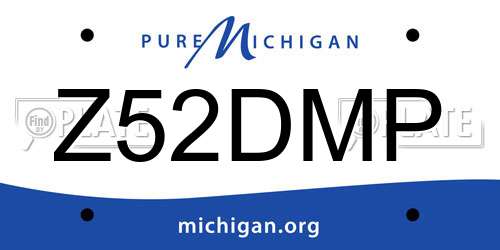 Z52DMP Michigan License Plate