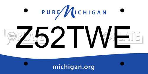 Z52TWE Michigan License Plate