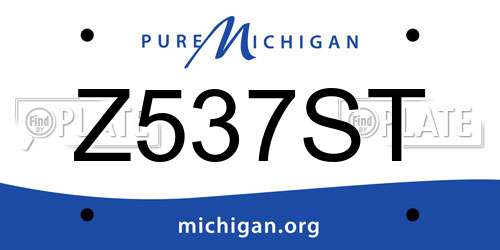 Z537ST Michigan License Plate