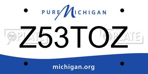 Z53TOZ Michigan License Plate