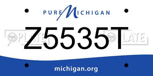 Z5535T Michigan License Plate