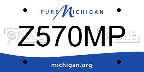 Z570MP Michigan License Plate