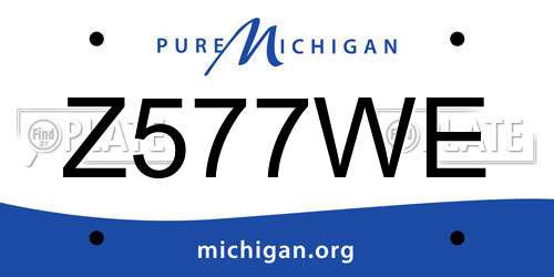 Z577WE Michigan License Plate