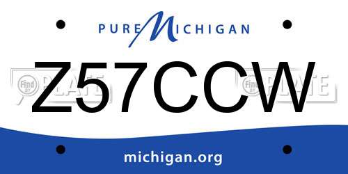 Z57CCW Michigan License Plate