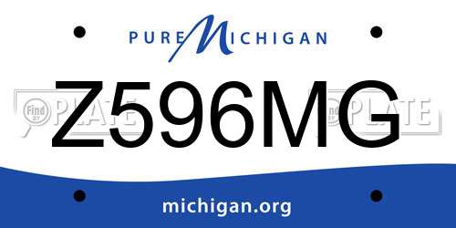 Z596MG Michigan License Plate