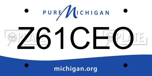 Z61CEO Michigan License Plate