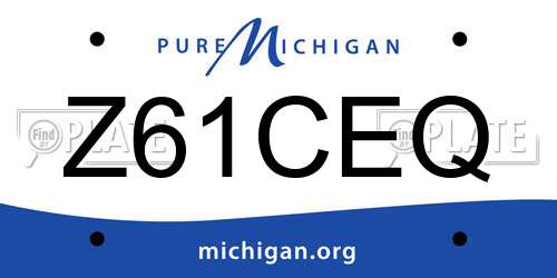 Z61CEQ Michigan License Plate