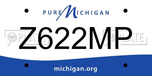 Z622MP Michigan License Plate