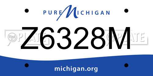 Z6328M Michigan License Plate