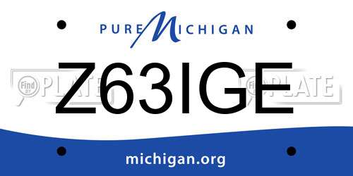 Z63IGE Michigan License Plate