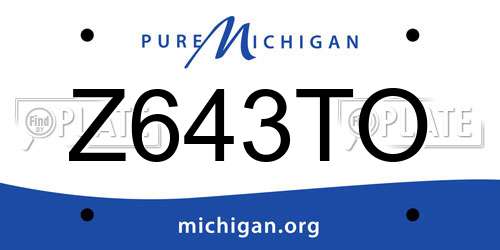 Z643TO Michigan License Plate