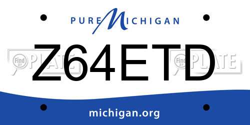 Z64ETD Michigan License Plate