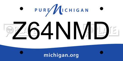 Z64NMD Michigan License Plate