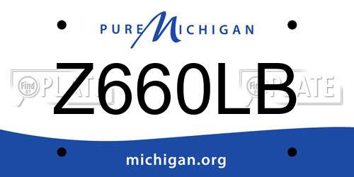 Z660LB Michigan License Plate
