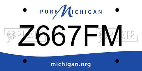 Z667FM Michigan License Plate