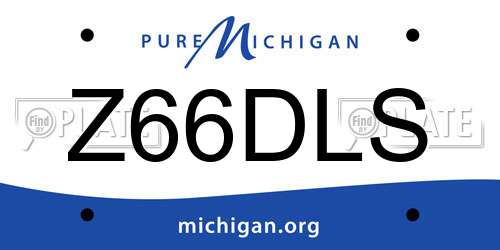 Z66DLS Michigan License Plate
