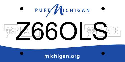 Z66OLS Michigan License Plate