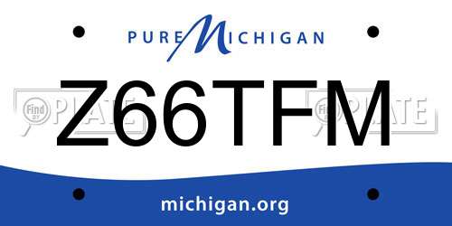 Z66TFM Michigan License Plate