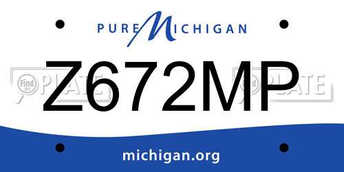 Z672MP Michigan License Plate