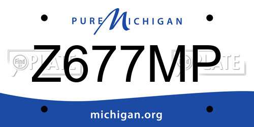 Z677MP Michigan License Plate