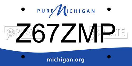 Z67ZMP Michigan License Plate