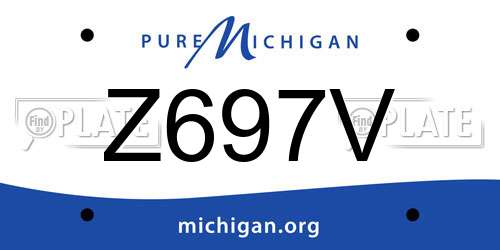 Z697V Michigan License Plate