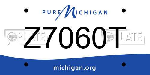 Z7060T Michigan License Plate