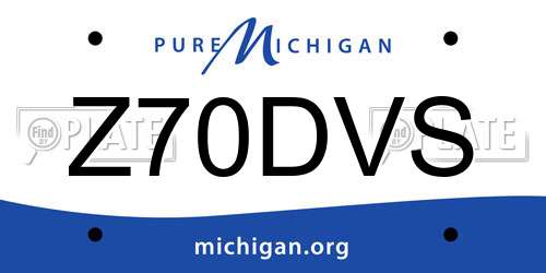 Z70DVS Michigan License Plate