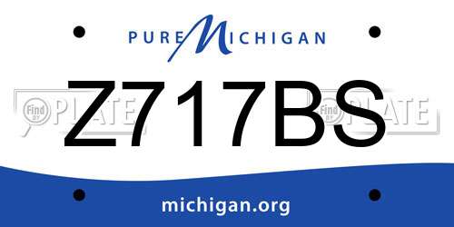 Z717BS Michigan License Plate