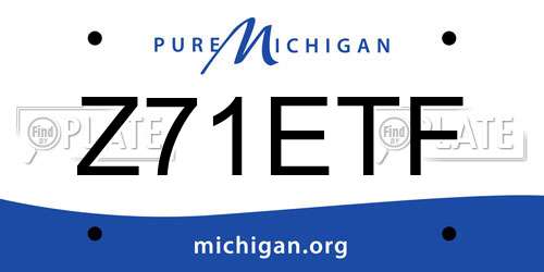 Z71ETF Michigan License Plate
