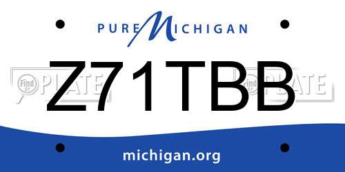 Z71TBB Michigan License Plate