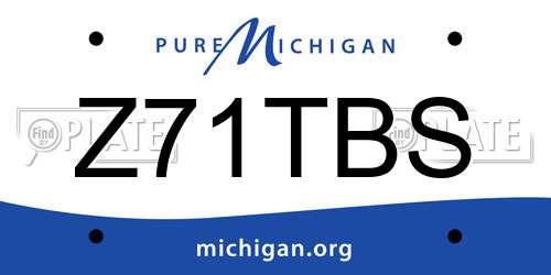 Z71TBS Michigan License Plate